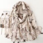 Cotton‑Linen Printed Scarf Cotton‑Linen Print BL‑458