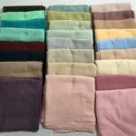 Dyed Scarf 80s Polyester‑Cotton BL‑232