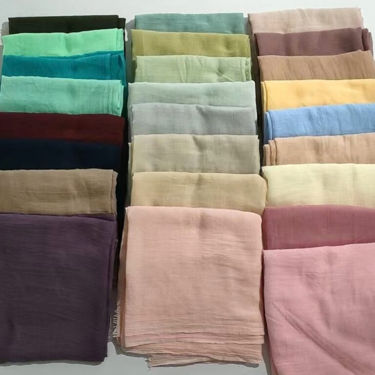 Dyed Scarf 80s Polyester‑Cotton BL‑232