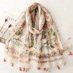 Cotton‑Linen Printed Scarf Cotton‑Linen Print BL‑458
