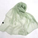 Crocodile Crinkle Embroidery Crocodile Crinkle Embroidered Scarf K‑846