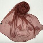 Crocodile Crinkle Embroidery Crocodile Crinkle Embroidered Scarf K‑846