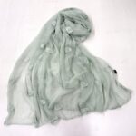 Crocodile Crinkle Embroidery Crocodile Crinkle Embroidered Scarf K‑846